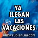 display YA LLEGAN LAS VACACIONES