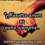 display *Nuestro amor es para siempre..