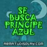 display SE BUSCA PRINCIPE AZUL