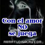 display Con el amor NO se juega