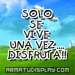 display SOLO SE VIVE UNA VEZ.... DISFRUTA!!