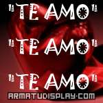 display "TE AMO" "TE AMO" "TE AMO"