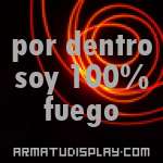 display por dentro soy 100% fuego