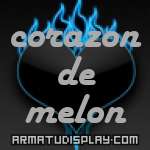 display corazon de melon