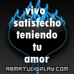 display vivo satisfecho teniendo tu amor