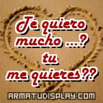 display Te quiero mucho ...? tu me quieres??