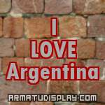 display I LOVE Argentina